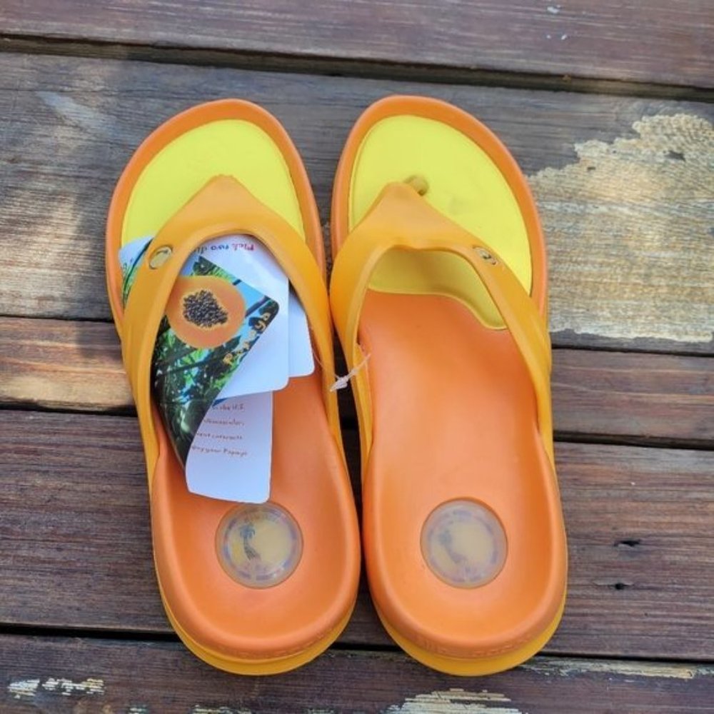 New Slide Flip Flops Thong Sandals Sz 6 - Picture 2 of 8